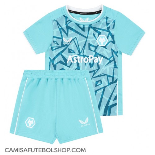 Camisa de time de futebol Wolves Replicas 3º Equipamento Infantil 2023-24 Manga Curta (+ Calças curtas)